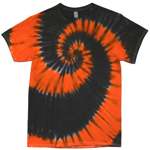 Black and Orange Swirl Tie Dye T-Shirts and More - Tie Dye Wholesaler