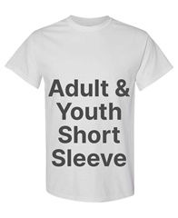 Adult Short Sleeve T-shirt - 5.3 oz. 100% Cotton