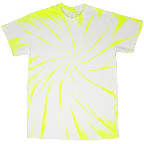 Neon Yellow and White Tie Dye Shirts - Vortex - Tie Dye Wholesaler