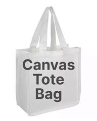 Canvas Tote Bag - 12oz, 14" x 13" x 7" 100% Cotton